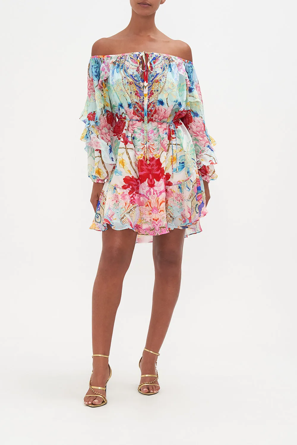 BLOUSON FRILL SLEEVE DRESS GO STAG sold by Camilla