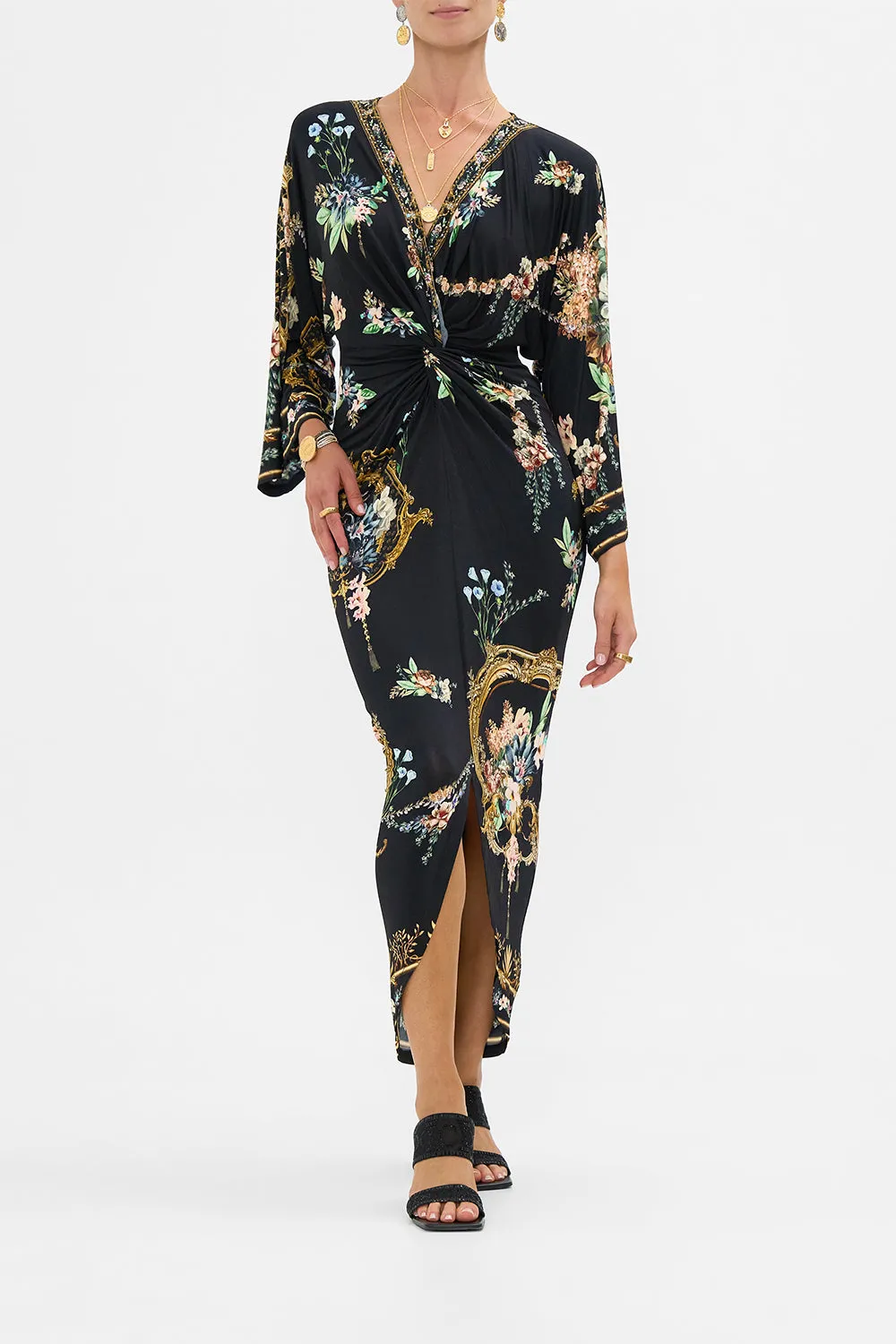 LONG SPLIT FRONT TWIST DRESS NOBLE ENDEAVOURS sold by Camilla