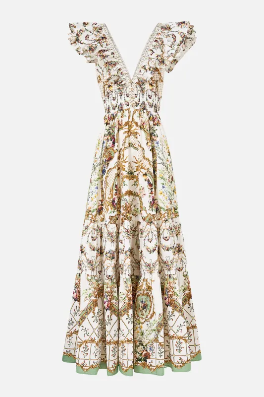 TIERED DRESS WITH NECK FRILL DRESSING ROOM DRAMA sold by Camilla