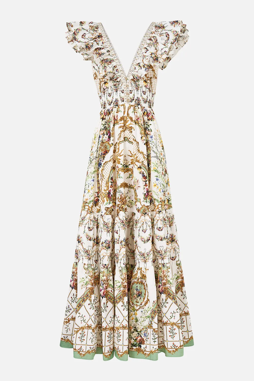 TIERED DRESS WITH NECK FRILL DRESSING ROOM DRAMA sold by Camilla