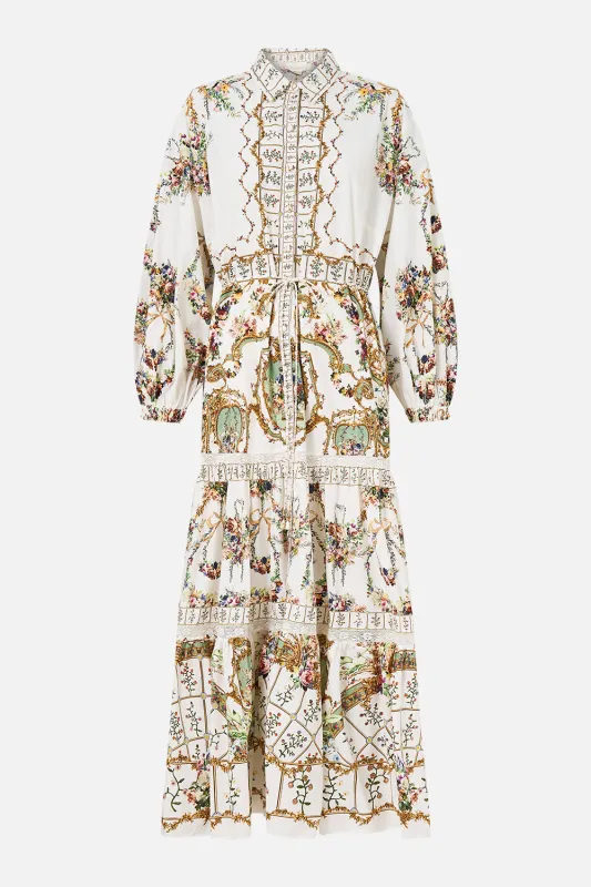 TIERED LONG SHIRT DRESS DRESSING ROOM DRAMA sold by Camilla