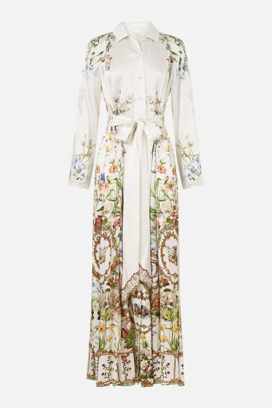 PRINTED TRENCH DRESSING ROOM DRAMA sold by Camilla