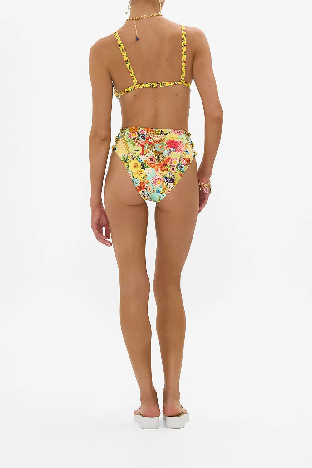 HIGH WAIST PANT W MULTI STRAP BUTTON SIDES AROMATIC TIGER FLOWER sold by Camilla product image thumbnail 2