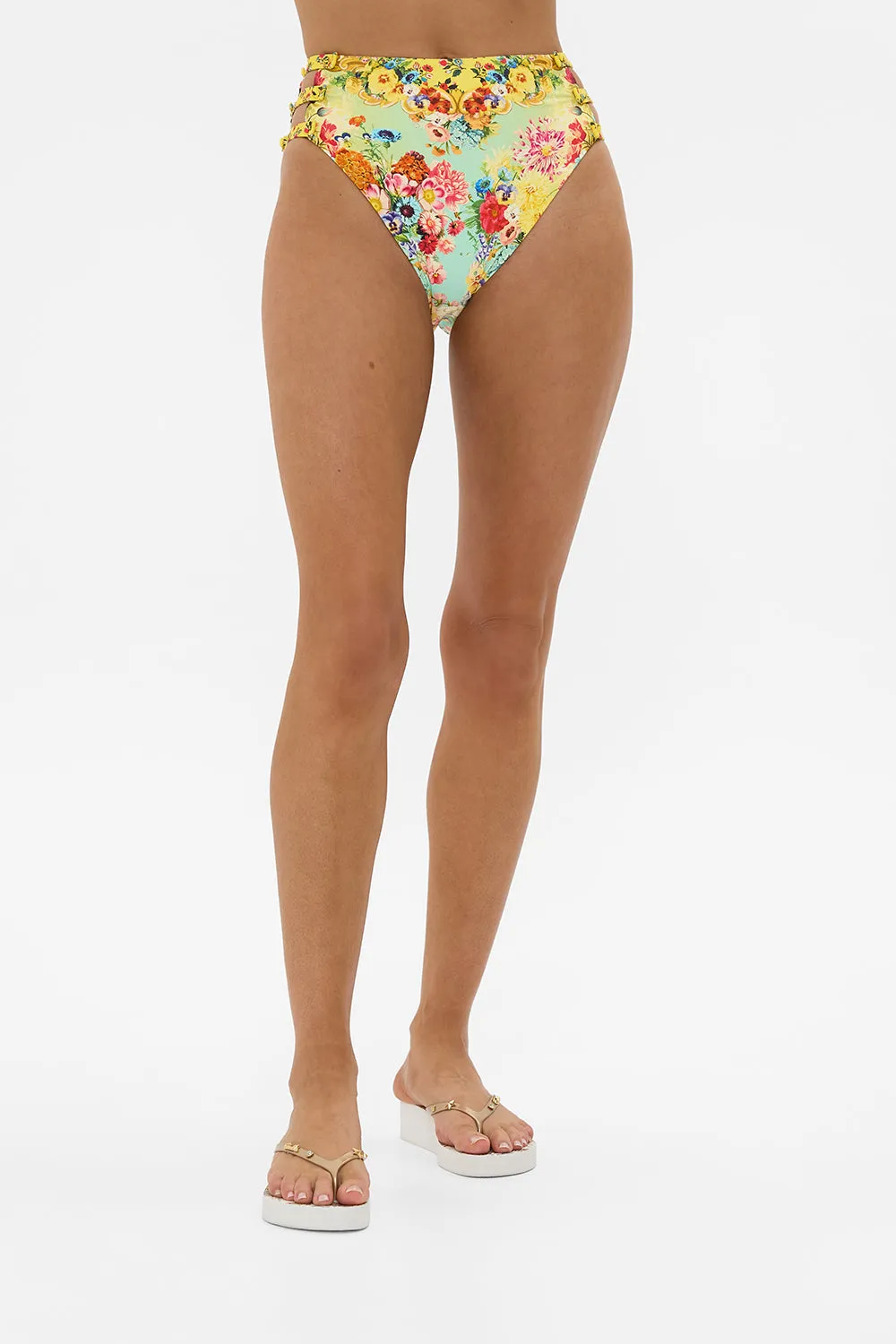 HIGH WAIST PANT W MULTI STRAP BUTTON SIDES AROMATIC TIGER FLOWER sold by Camilla product image thumbnail 5