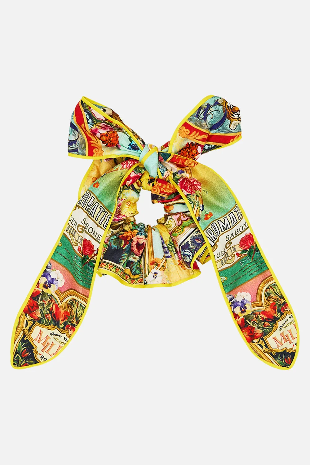 SCRUNCHIE WITH BOW AROMATIC TIGER FLOWER sold by Camilla