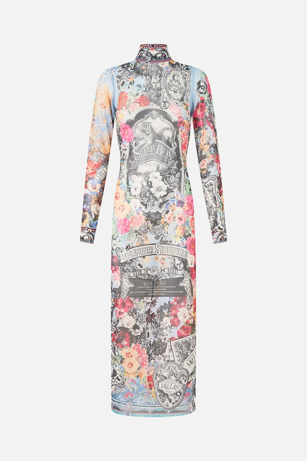 TURTLENECK MESH DRESS FLOWER SHOWERS sold by Camilla product image thumbnail 3