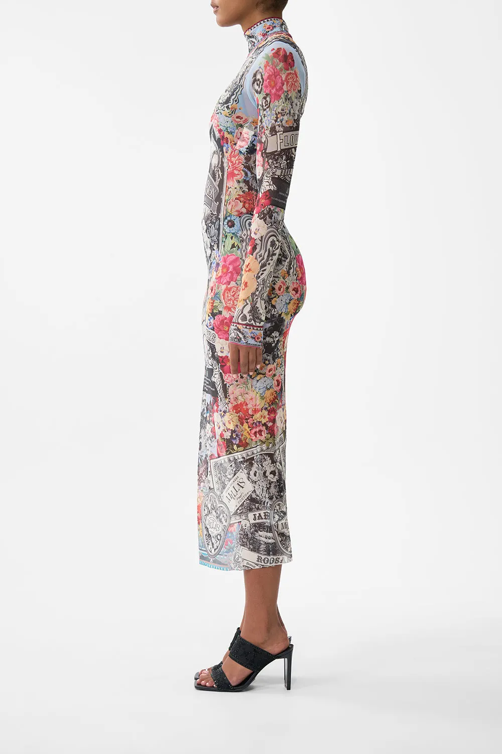 TURTLENECK MESH DRESS FLOWER SHOWERS sold by Camilla product image thumbnail 5