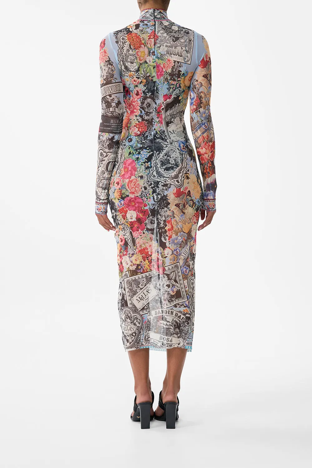 TURTLENECK MESH DRESS FLOWER SHOWERS sold by Camilla product image thumbnail 2