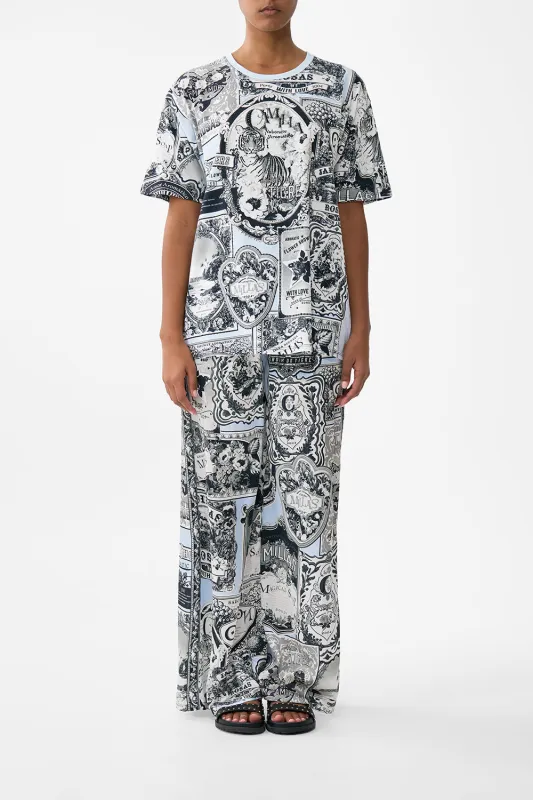 OVERSIZED BAND TEE - BLUE/BLK PERFUMED IN PORTO sold by Camilla