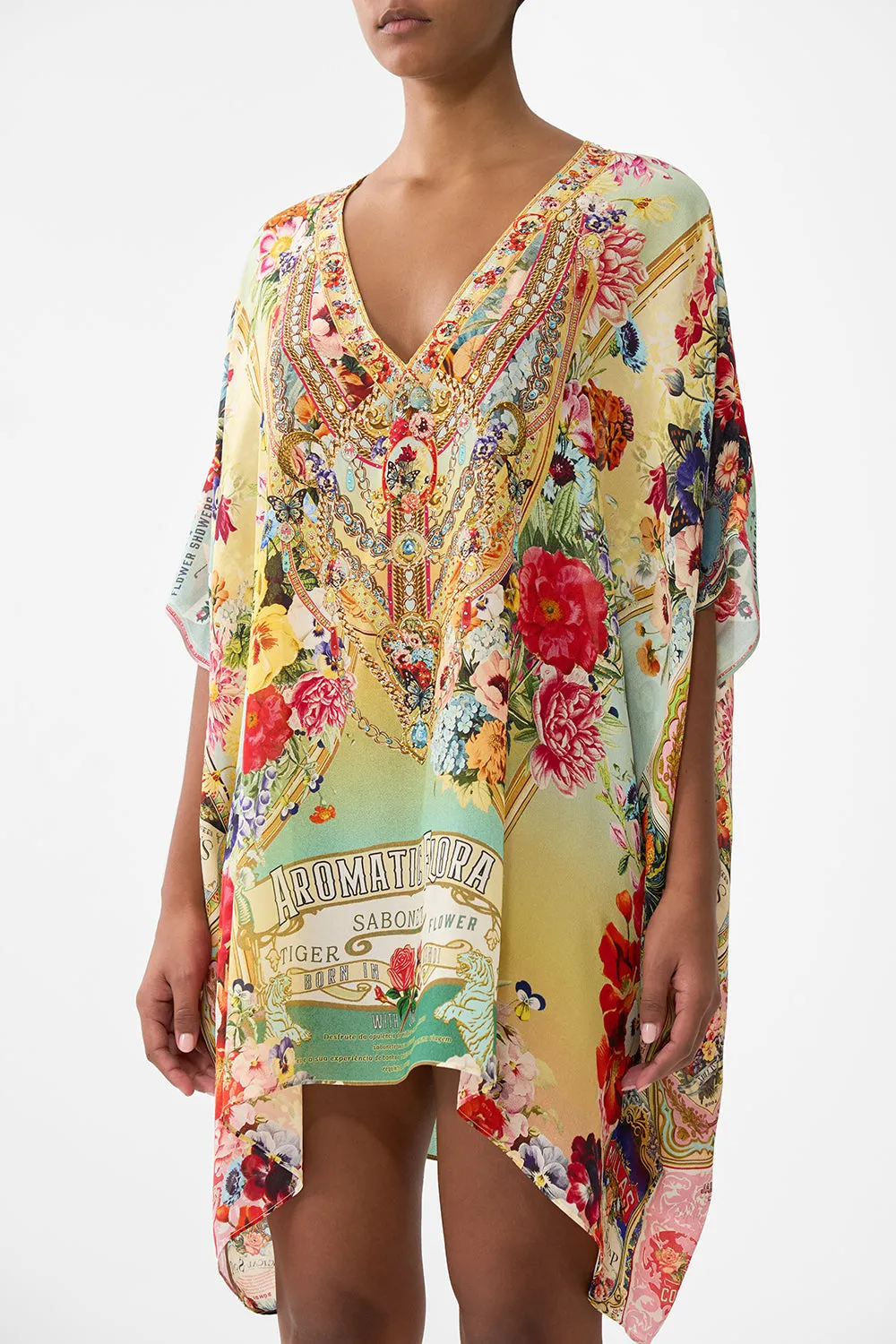 RECTANGULAR V NECK KAFTAN AROMATIC TIGER FLOWER sold by Camilla product image thumbnail 5