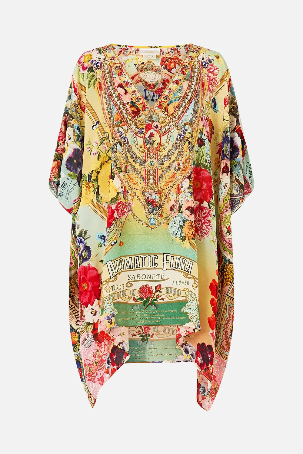 RECTANGULAR V NECK KAFTAN AROMATIC TIGER FLOWER sold by Camilla product image thumbnail 3