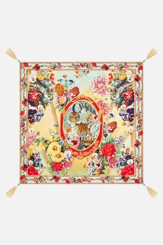 LARGE SQUARE CUSHION AROMATIC TIGER FLOWER sold by Camilla