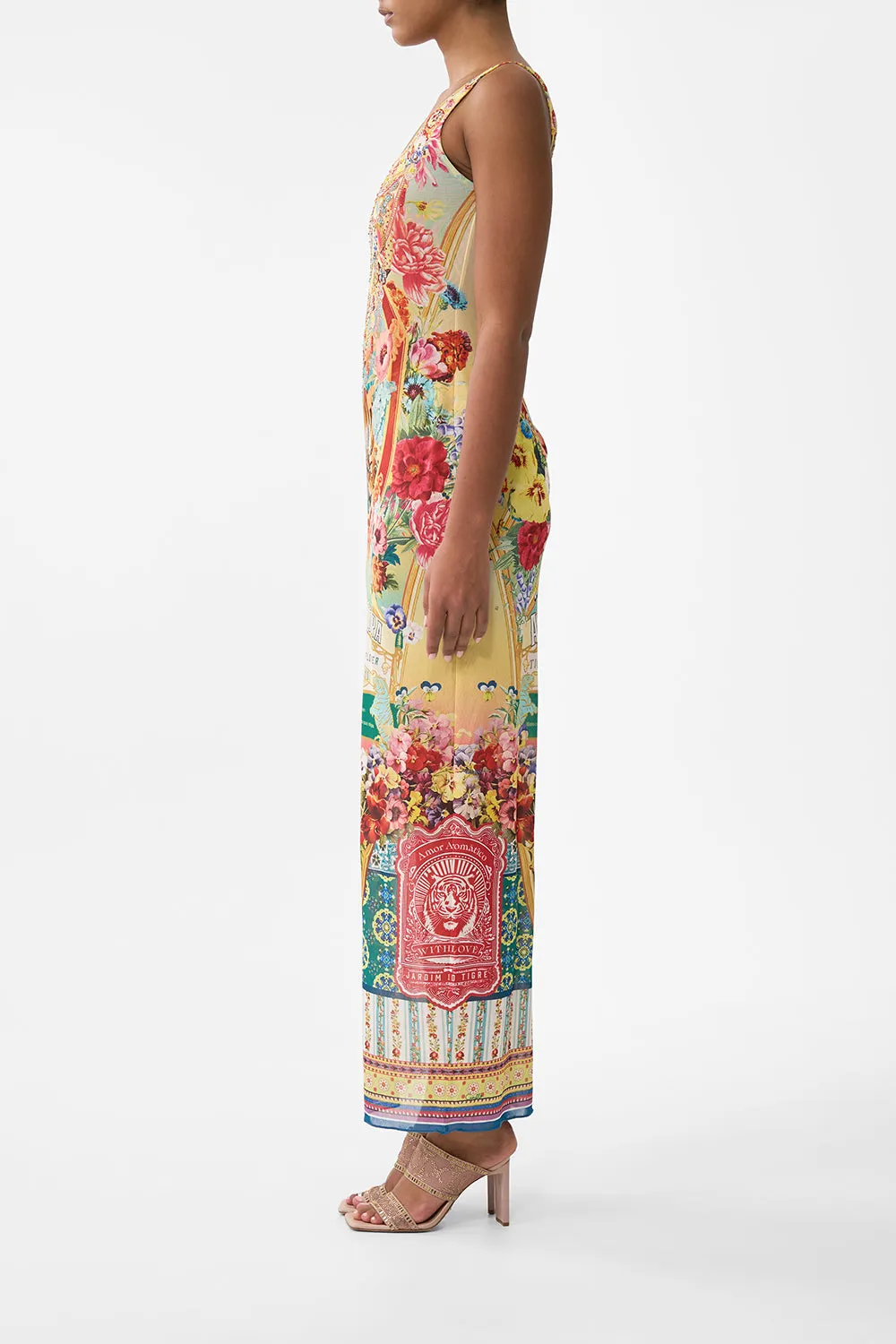 SQUARE NECK BEACH MAXI DRESS WITH LOW BACK AROMATIC TIGER FLOWER sold by Camilla product image thumbnail 4