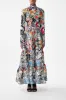 HIGH WAISTED TIERED SKIRT FLOWER SHOWERS sold by Camilla