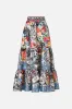 HIGH WAISTED TIERED SKIRT FLOWER SHOWERS sold by Camilla