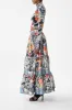 HIGH WAISTED TIERED SKIRT FLOWER SHOWERS sold by Camilla