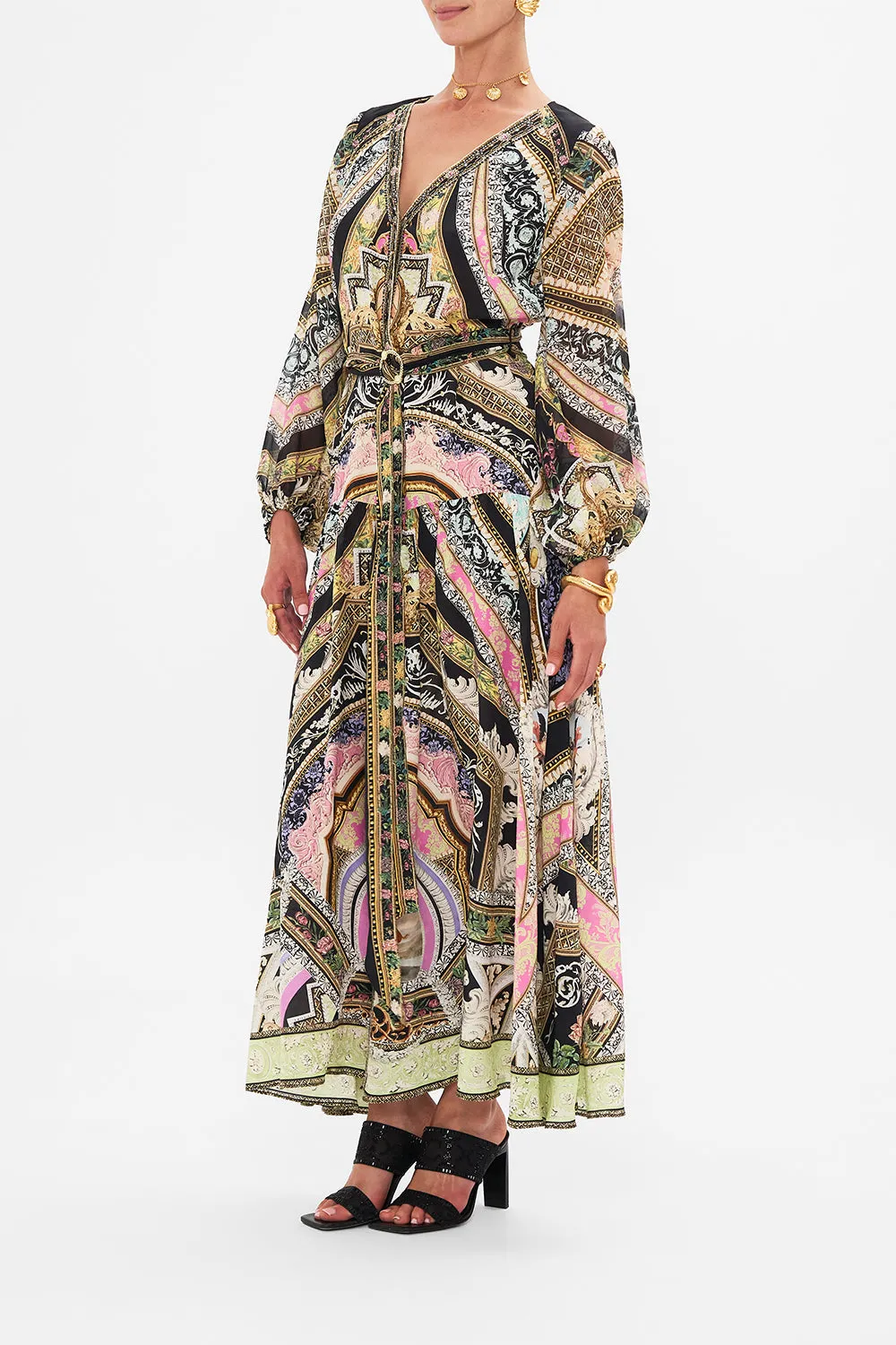 V NECK DRESS WITH BELT FLORENCE FIELD DAY sold by Camilla product image thumbnail 4