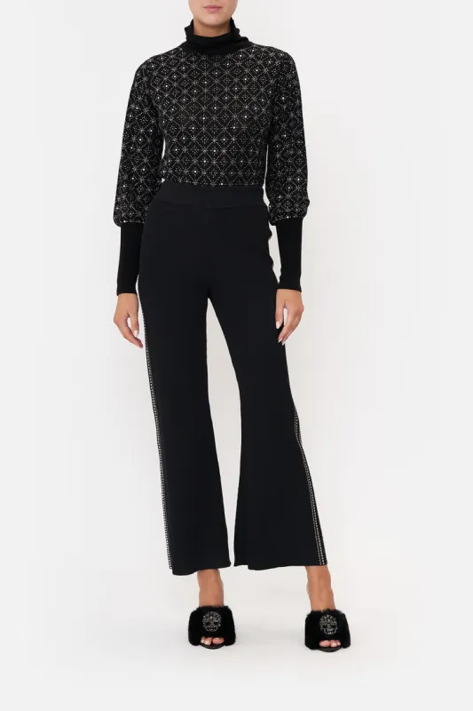 FLARED JACQUARD KNIT PANT DANCE WITH DUENDE sold by Camilla