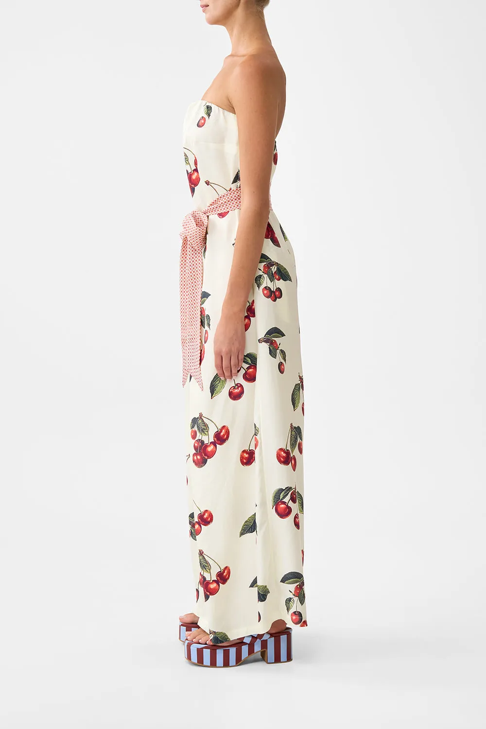 FRONT PLEAT STRAPLESS JUMPSUIT NOTES FROM THE ROAD sold by Camilla product image thumbnail 3