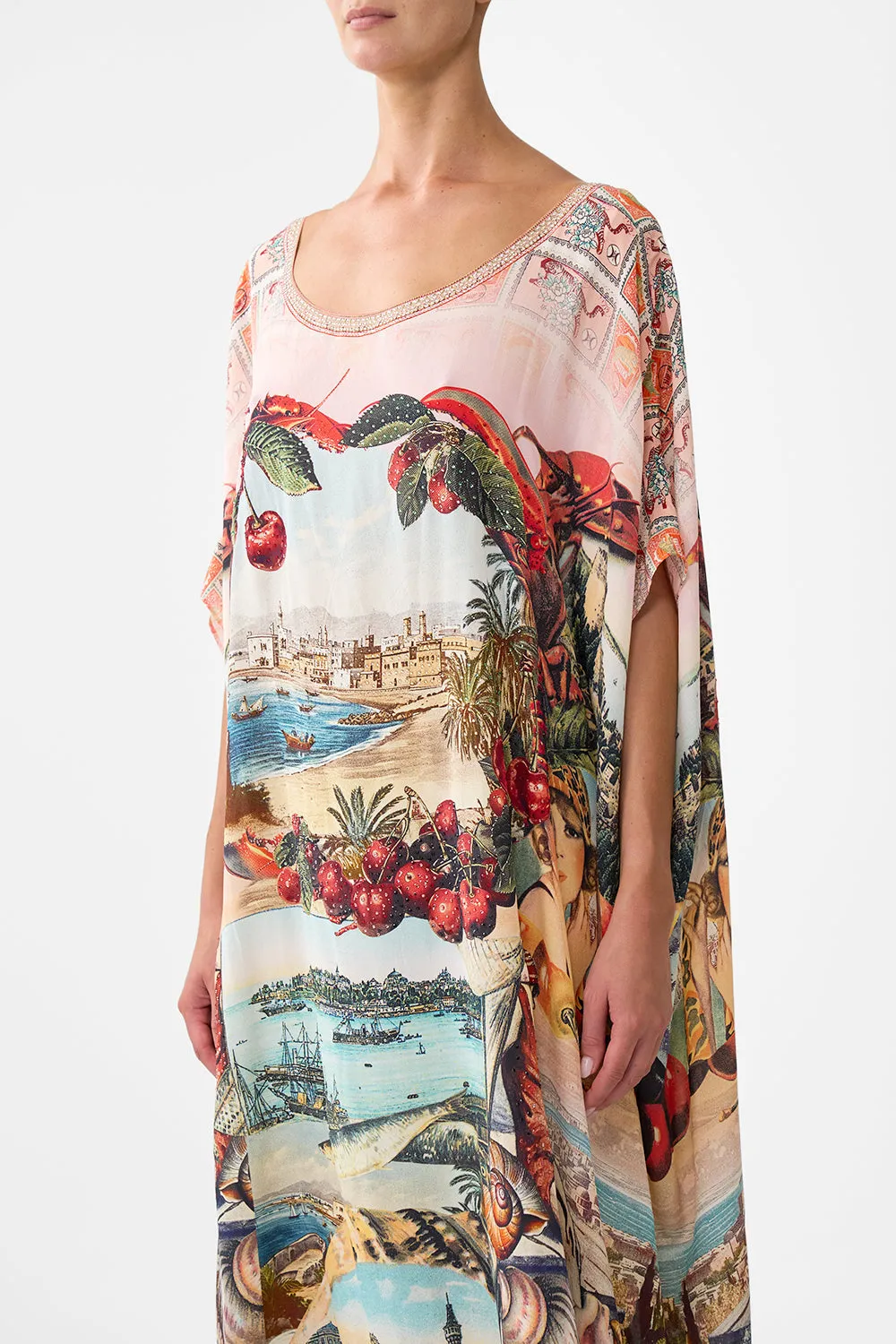 ROUND NECK KAFTAN NOTES FROM THE ROAD sold by Camilla product image thumbnail 5