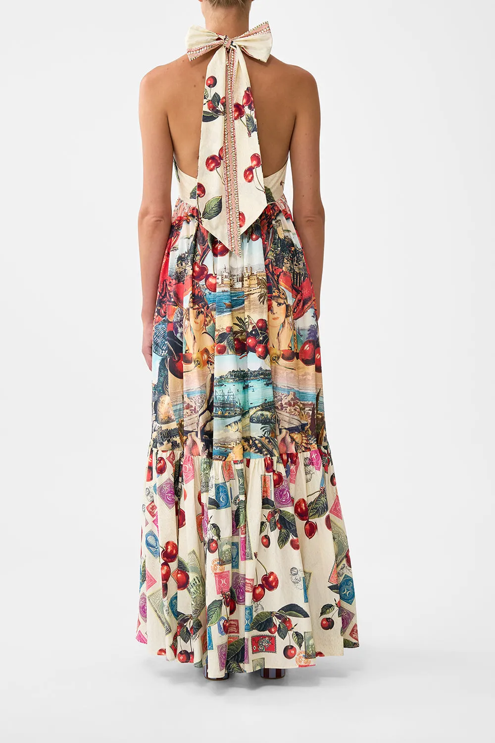 RUFFLE HEM HALTER DRESS NOTES FROM THE ROAD sold by Camilla product image thumbnail 2