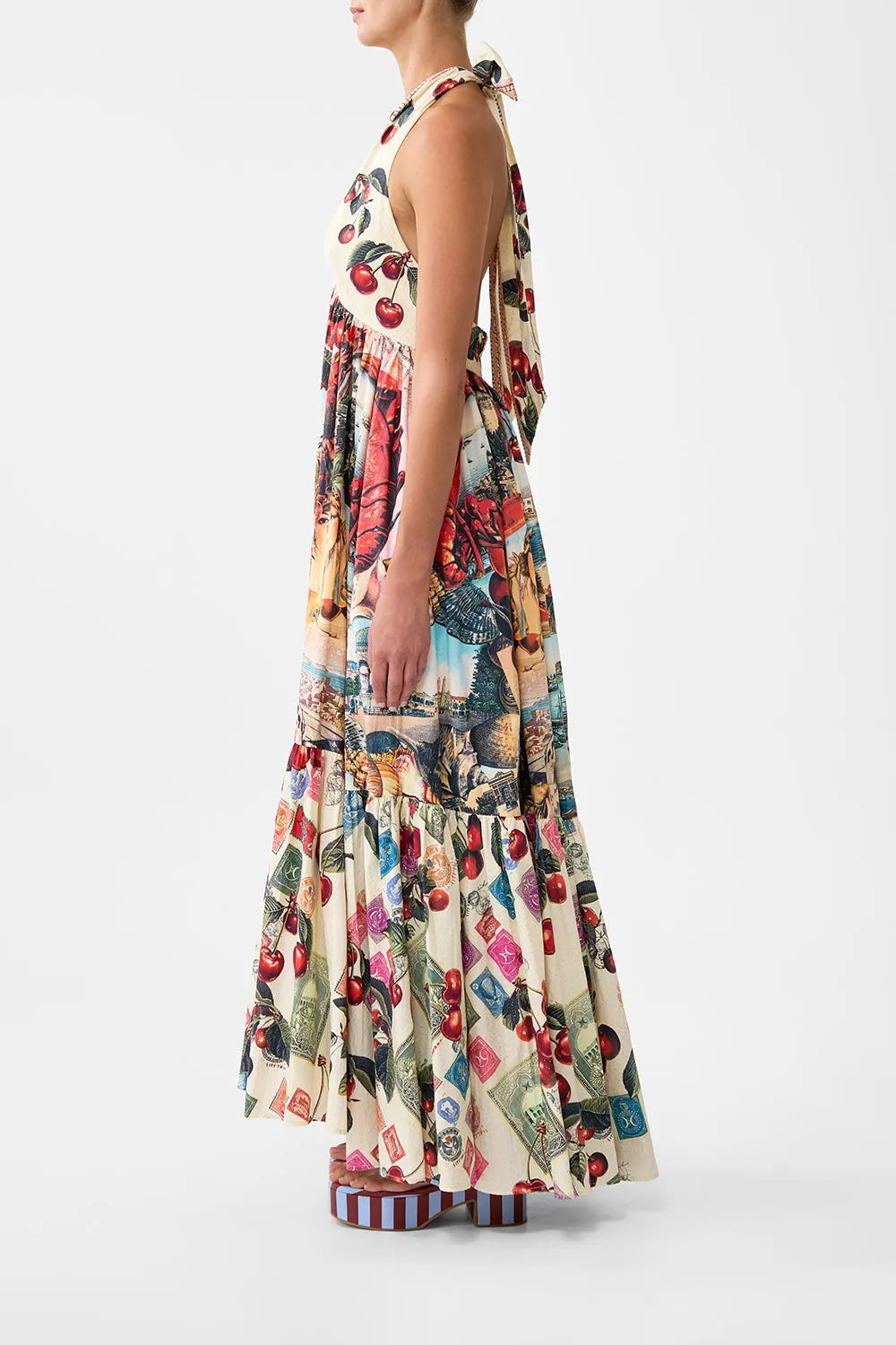 RUFFLE HEM HALTER DRESS NOTES FROM THE ROAD sold by Camilla product image thumbnail 4