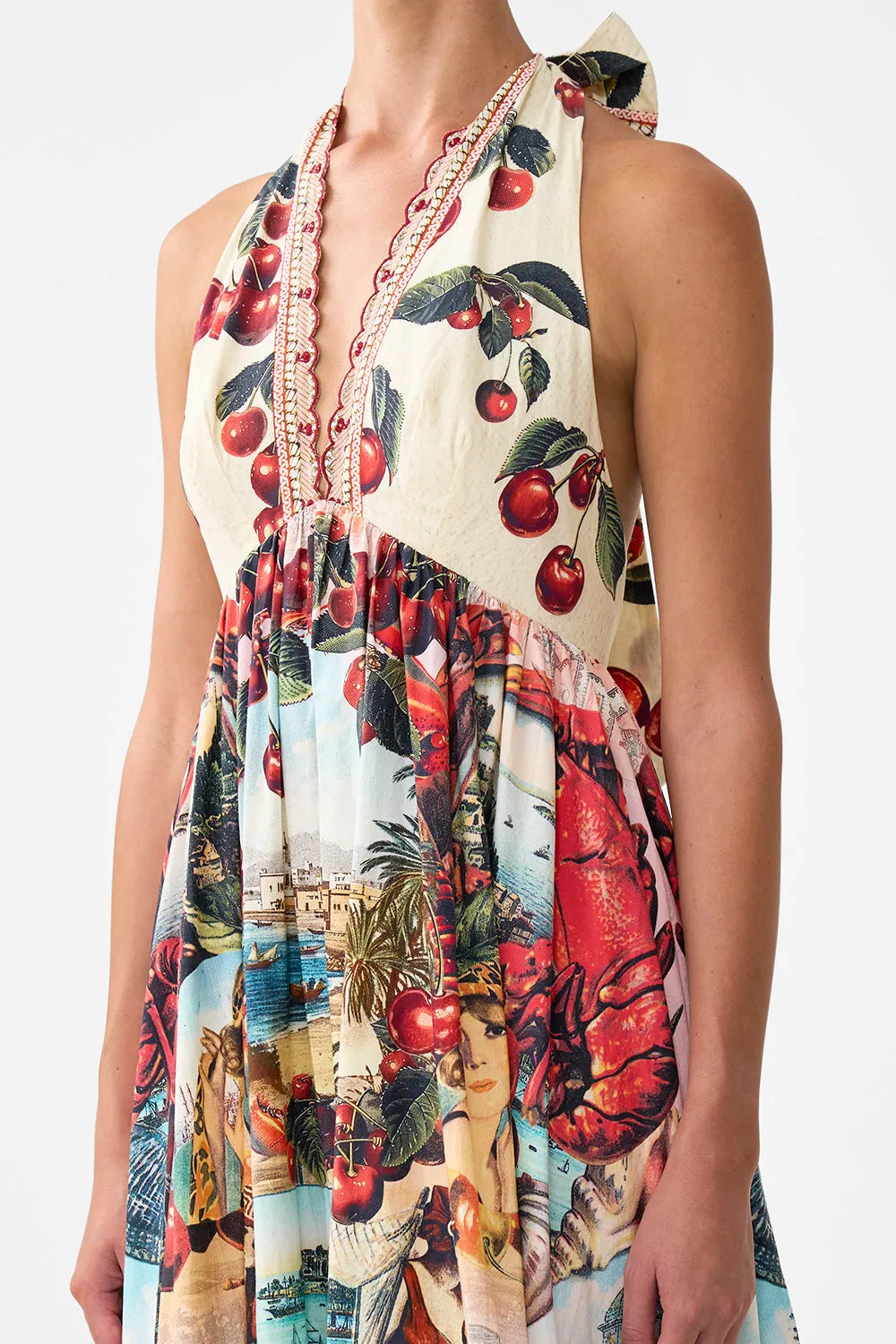 RUFFLE HEM HALTER DRESS NOTES FROM THE ROAD sold by Camilla product image thumbnail 5