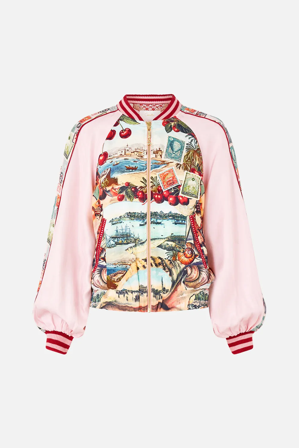 PANELLED SLEEVE BLOUSON BOMBER NOTES FROM THE ROAD sold by Camilla product image thumbnail 3