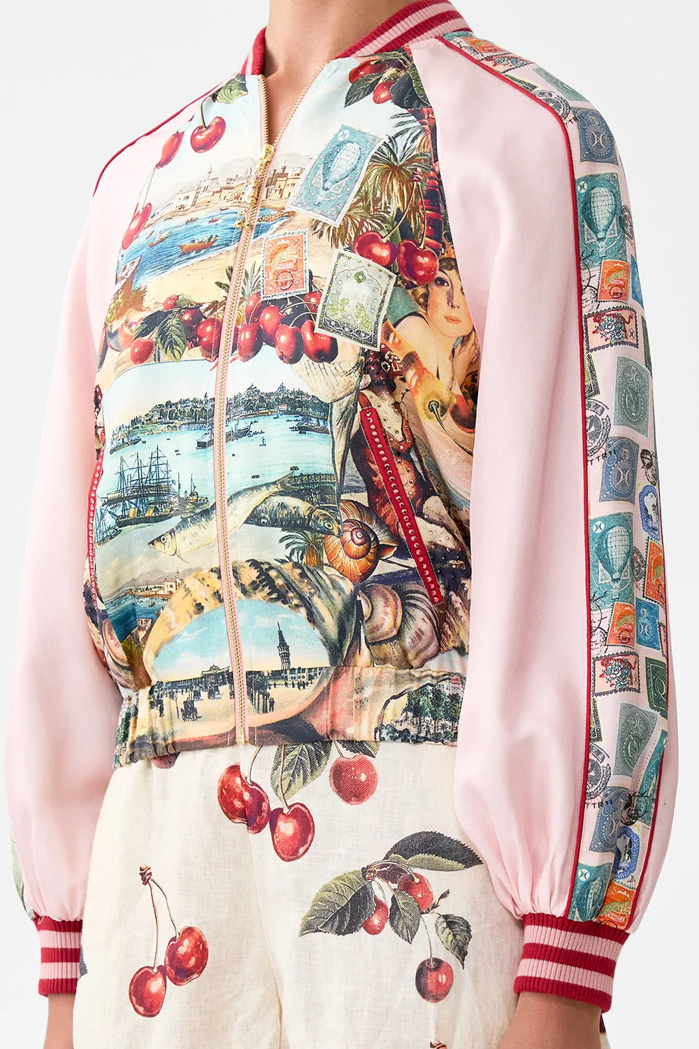 PANELLED SLEEVE BLOUSON BOMBER NOTES FROM THE ROAD sold by Camilla product image thumbnail 5