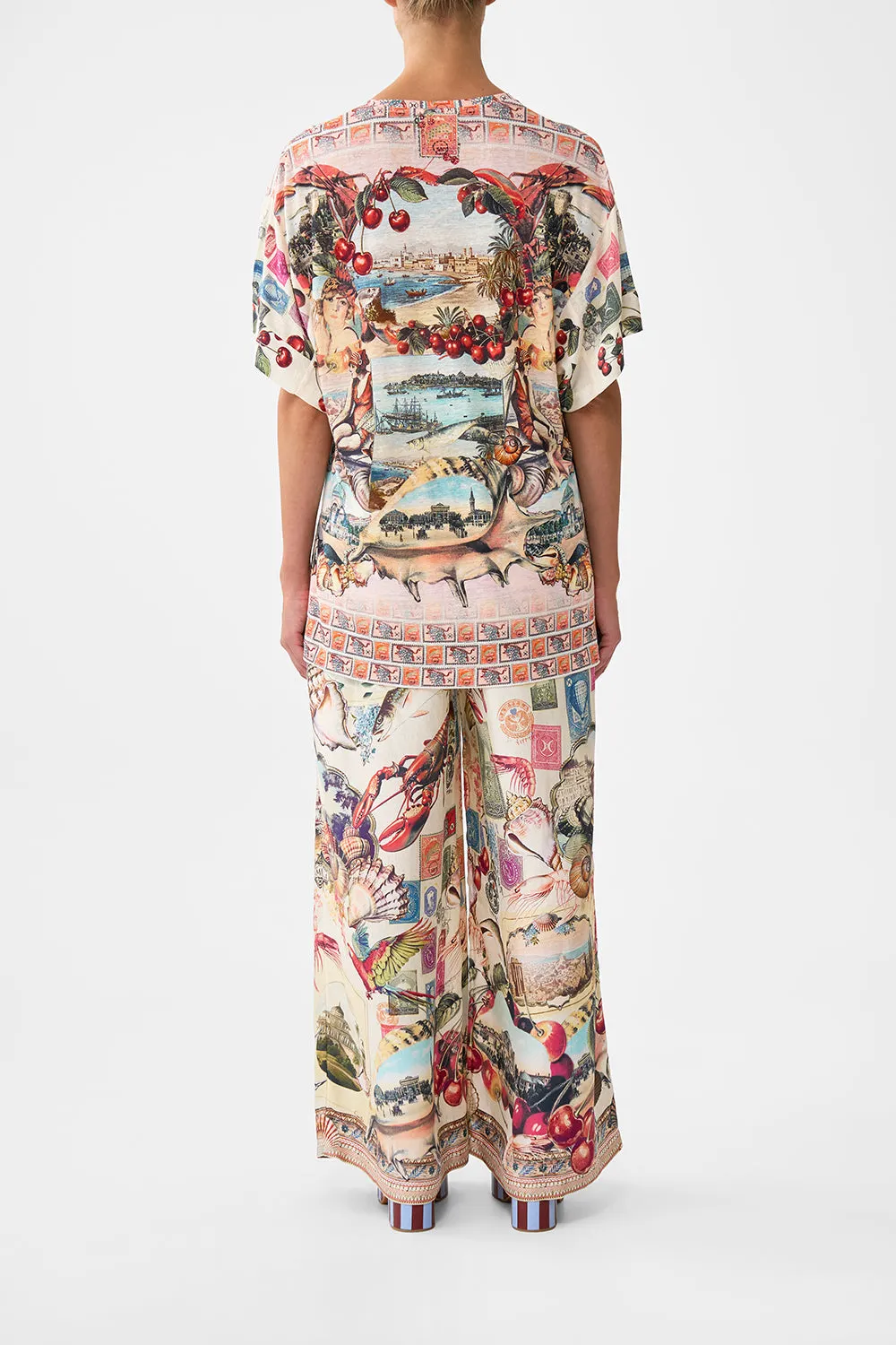 PANELLED SIDE SPLIT TEE NOTES FROM THE ROAD sold by Camilla product image thumbnail 2