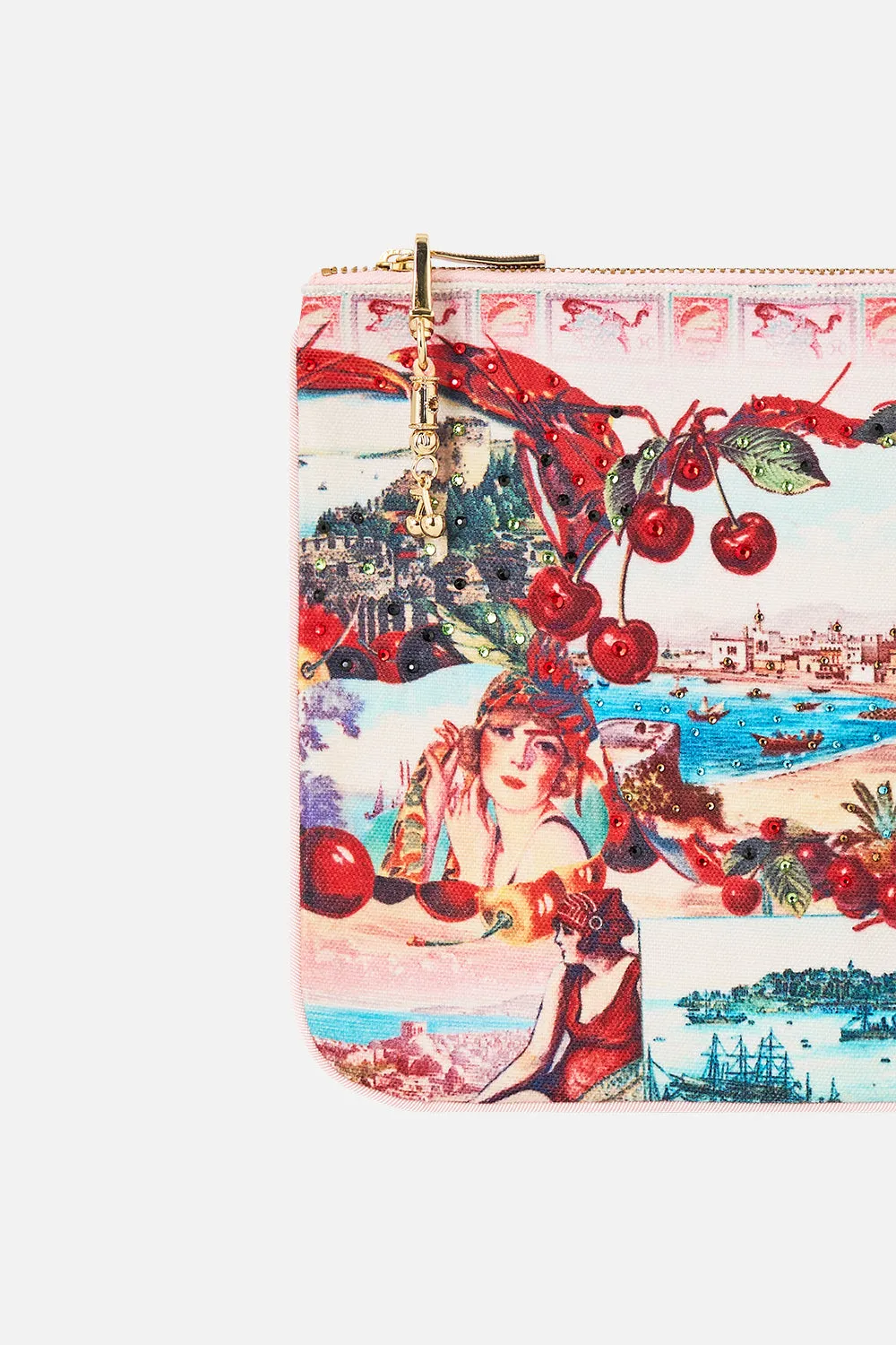 SMALL CANVAS CLUTCH NOTES FROM THE ROAD sold by Camilla product image thumbnail 2