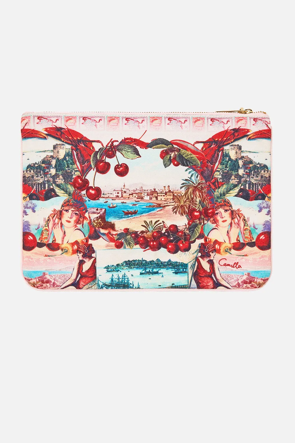 SMALL CANVAS CLUTCH NOTES FROM THE ROAD sold by Camilla product image thumbnail 3