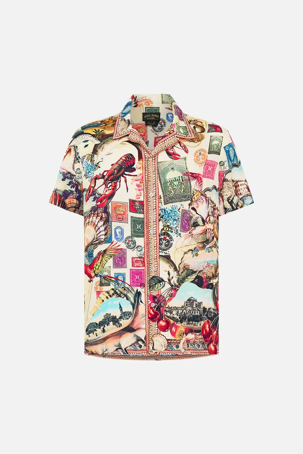 SHORT SLEEVE CAMP COLLARED SHIRT NOTES FROM THE ROAD sold by Camilla product image thumbnail 3