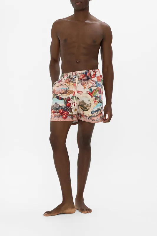 MID LENGTH BOARDSHORT WITH ELASTIC WAIST NOTES FROM THE ROAD sold by Camilla
