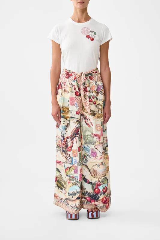 RELAXED PANT WITH TIE FRONT NOTES FROM THE ROAD sold by Camilla