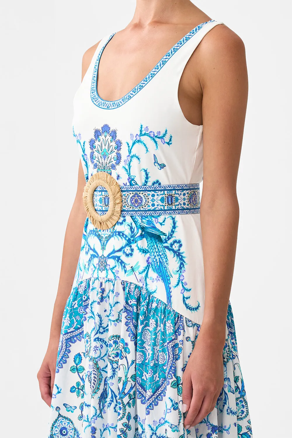 JERSEY TANK DRESS WITH CONTRAST SKIRT ISNIK LULLABY sold by Camilla product image thumbnail 5