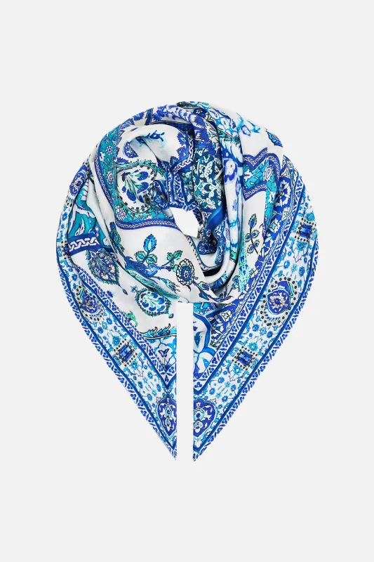 LARGE CRYSTALLED SILK SQUARE SCARF ISNIK LULLABY sold by Camilla