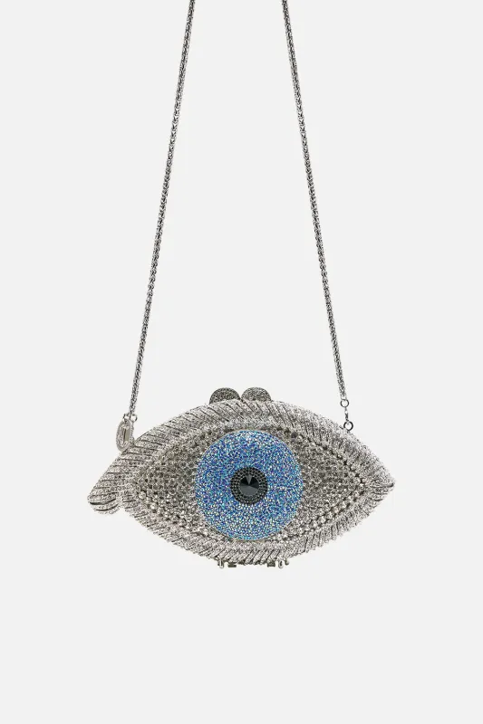 EMBELLISHED CRYSTAL EYE CLUTCH BAG CRYSTAL sold by Camilla