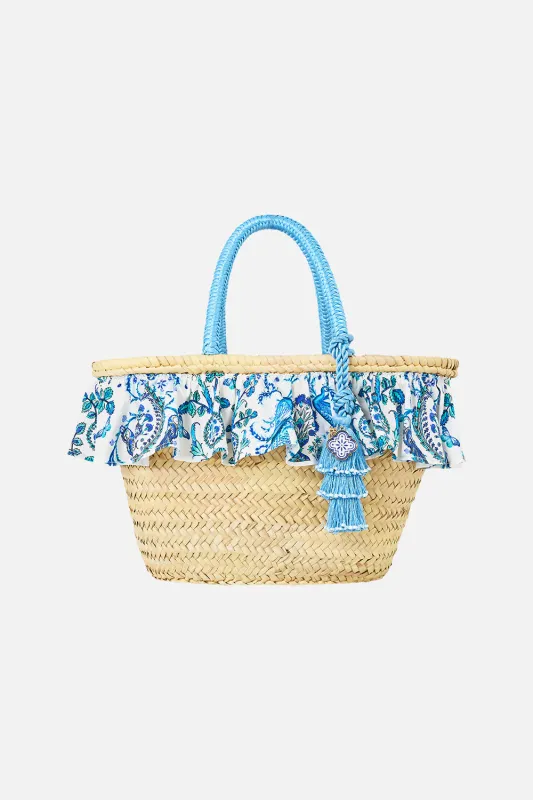RAFFIA TOTE WITH FRILL EDGE ISNIK LULLABY sold by Camilla