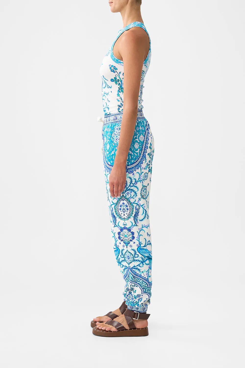 JERSEY TRACK PANT WITH SILK DETAILS ISNIK LULLABY sold by Camilla product image thumbnail 4