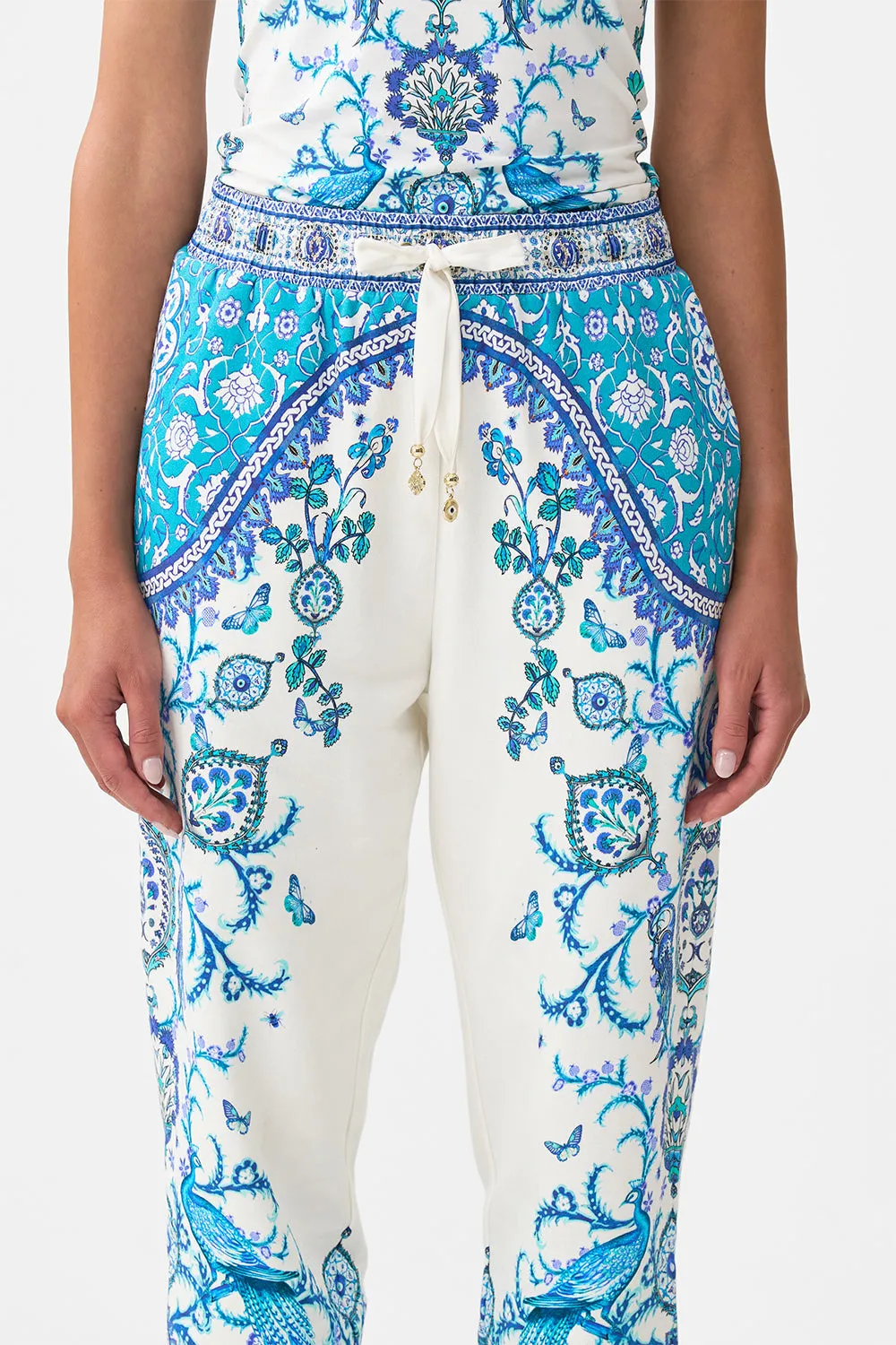 JERSEY TRACK PANT WITH SILK DETAILS ISNIK LULLABY sold by Camilla product image thumbnail 5