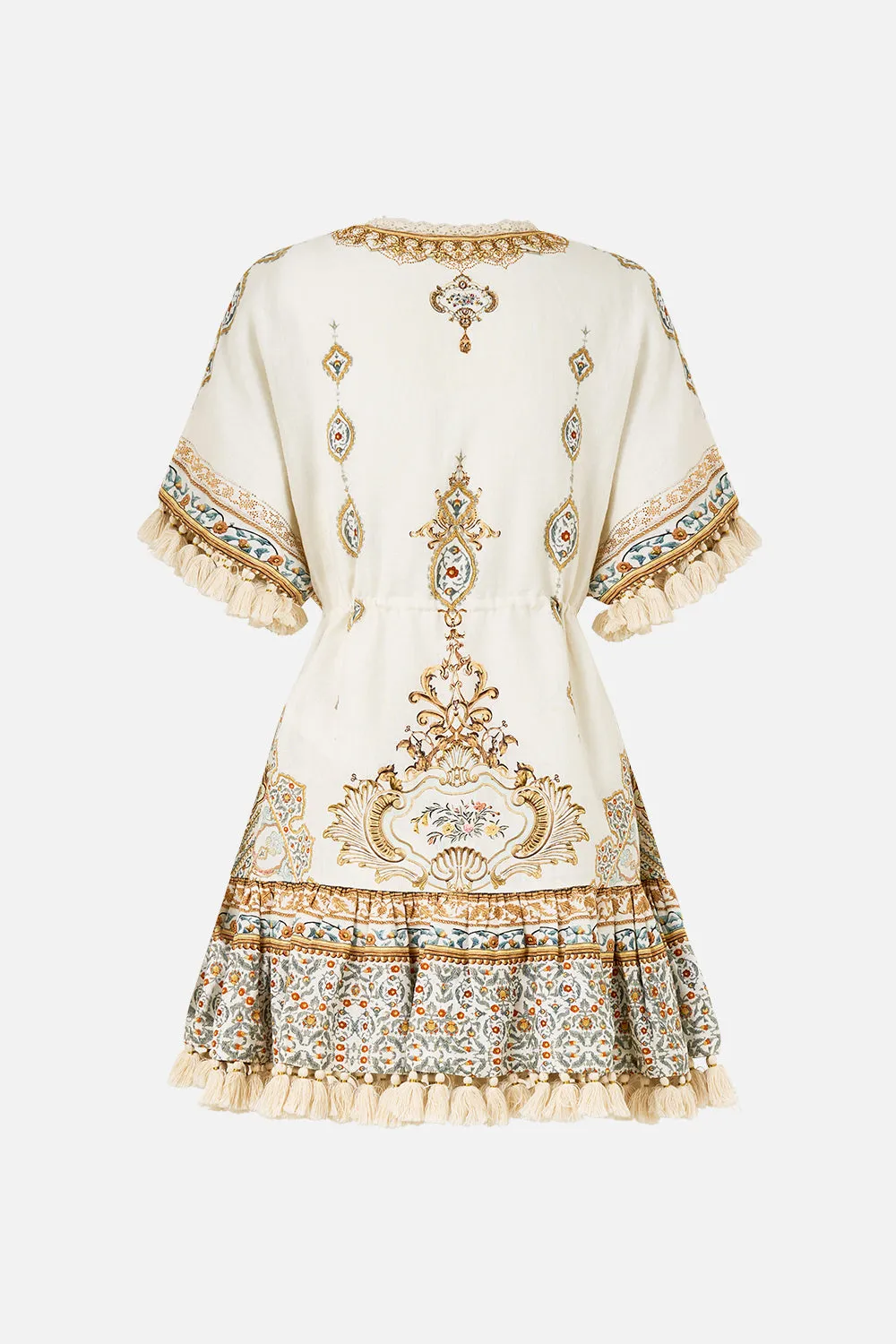 SHORT V NECK EMBROIDERED DRESS OTTOMAN DYNASTY sold by Camilla product image thumbnail 2