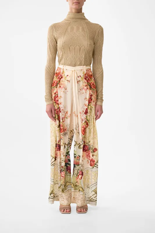 FITTED POINTELLE TURTLE NECK KNIT ORNATE ON A PLATE made by Camilla