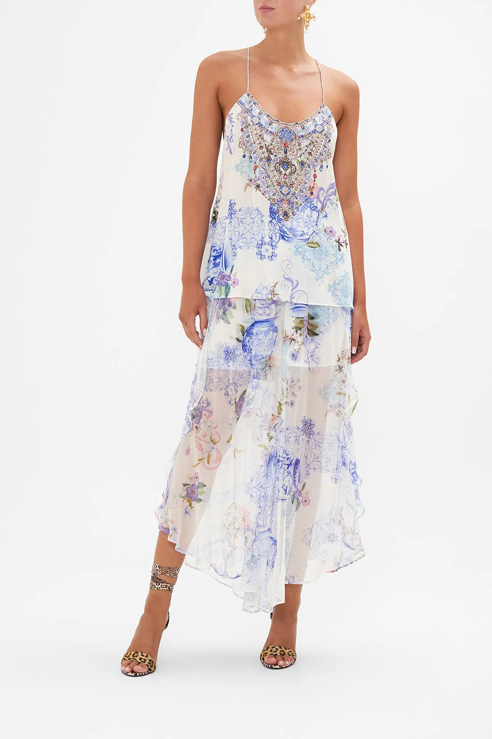 T BACK SHOESTRING TOP PAINT ME POSITANO sold by Camilla