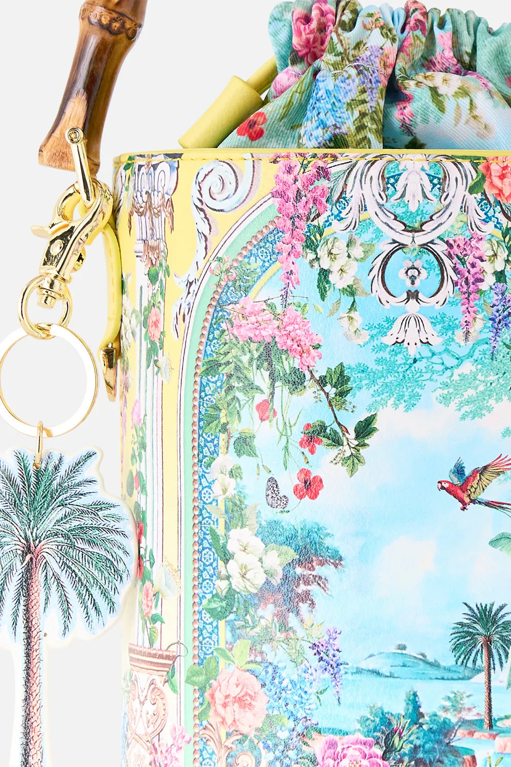 DRAWSTRING BUCKET BAG WITH KEYRING TALES OF TOPKAPI PALACE sold by Camilla product image thumbnail 3