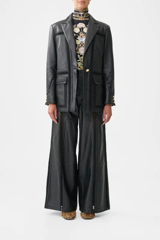 LEATHER WIDE LEG PANT OTTOMAN ELEGANCE sold by Camilla