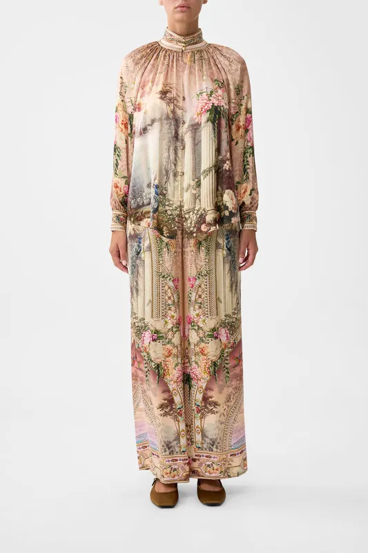 RAGLAN BUTTON UP SHIRT WATERCOLOUR WONDERLAND sold by Camilla