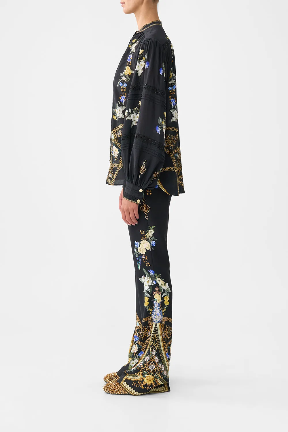 BLOUSON SLEEVE BLOUSE WITH YOKE OTTOMAN ELEGANCE sold by Camilla product image thumbnail 4