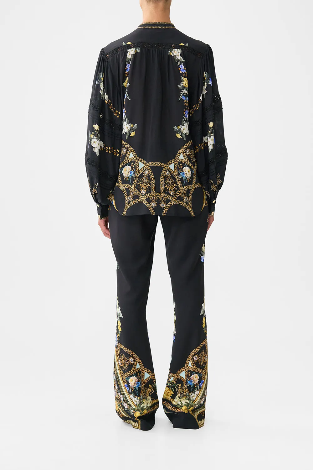 BLOUSON SLEEVE BLOUSE WITH YOKE OTTOMAN ELEGANCE sold by Camilla product image thumbnail 2