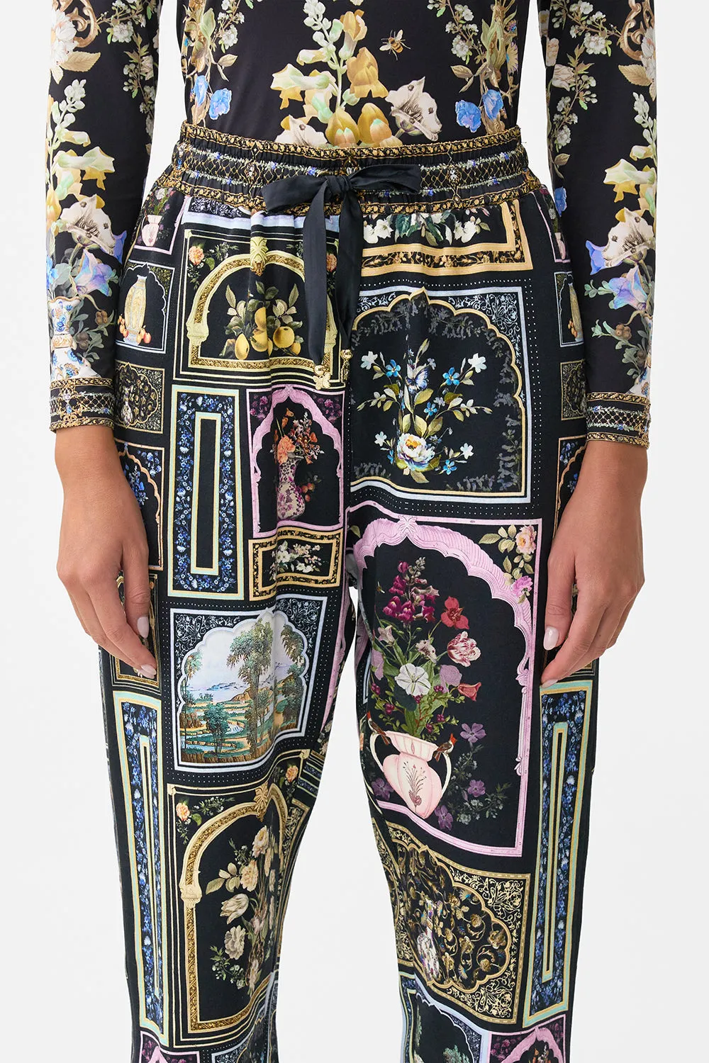 JERSEY TRACK PANT WITH SILK DETAILS OTTOMAN ELEGANCE sold by Camilla product image thumbnail 4